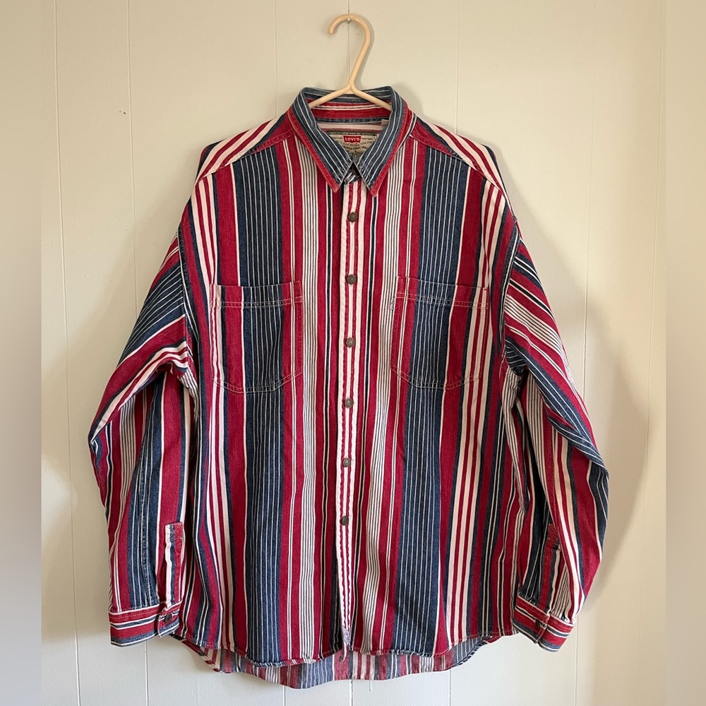 Vintage Levi’s Striped Button Up - Picture 1 of 5